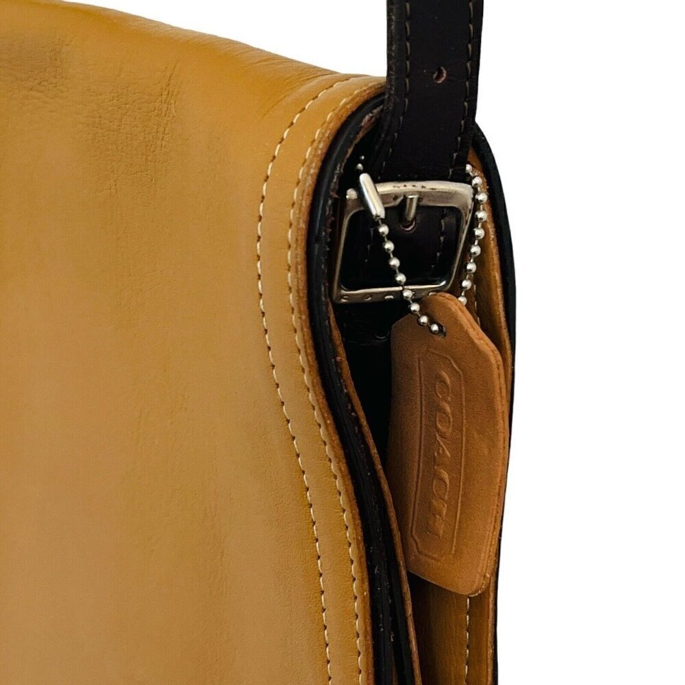 Vintage Coach Monterey Flap Top Leather Crossbody Shoulder Bag Purse - Picture 7 of 16